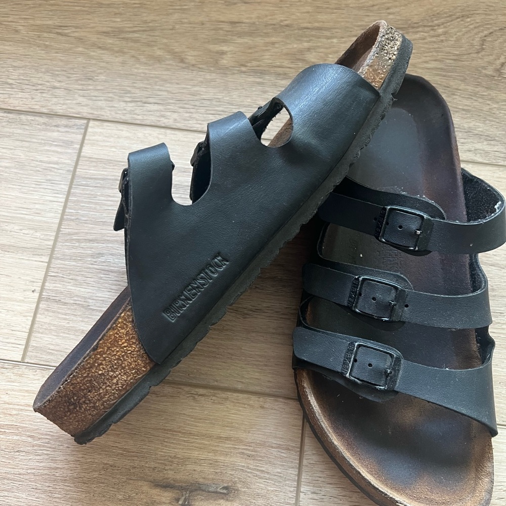 Birkenstock - Black, three strap sandal
